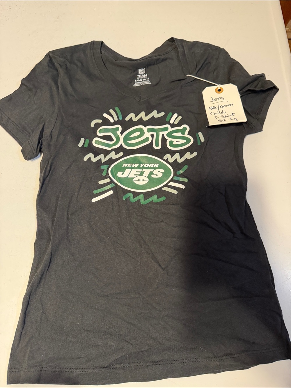 New York Jets Team Apparel Girls' Black and Green girls size 10/12